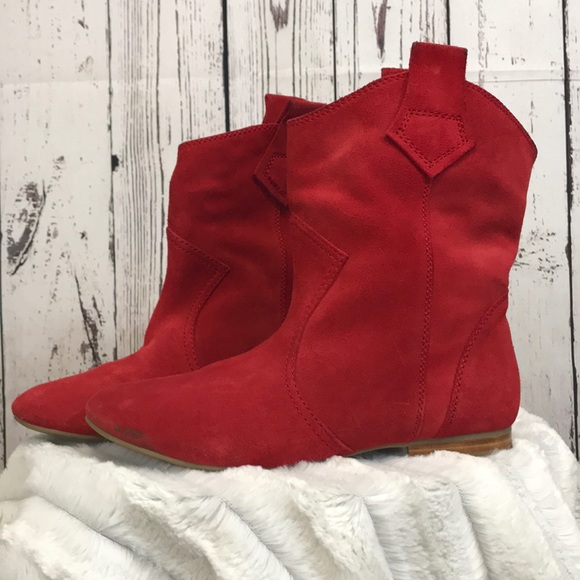 Aldo Shoes - Aldo Red faux suede booties